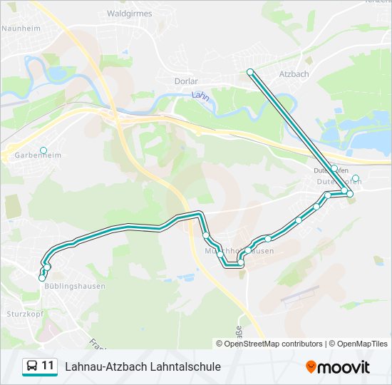 11 Bus Line Map