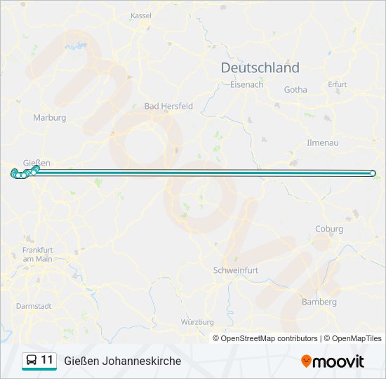 11 Bus Line Map