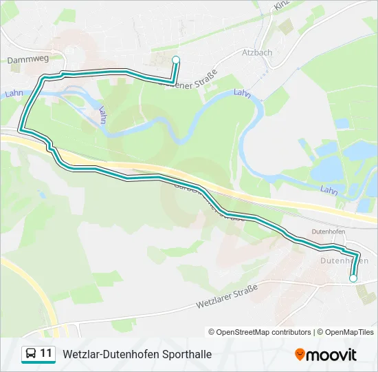 Buslinie 11 Karte