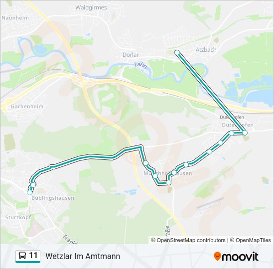 11 Bus Line Map