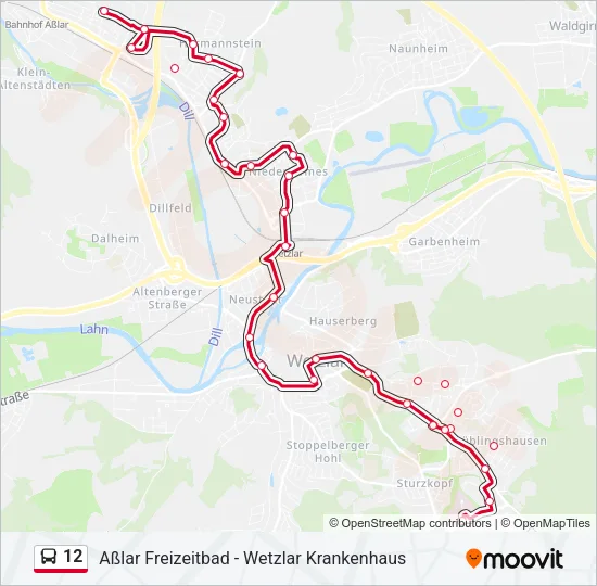 12 Bus Line Map