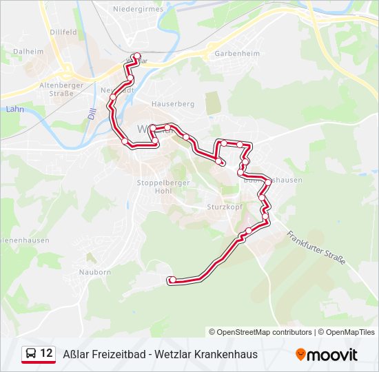 12 Bus Line Map
