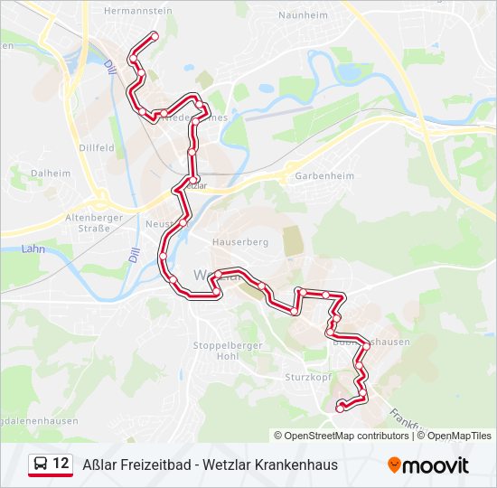 12 Bus Line Map