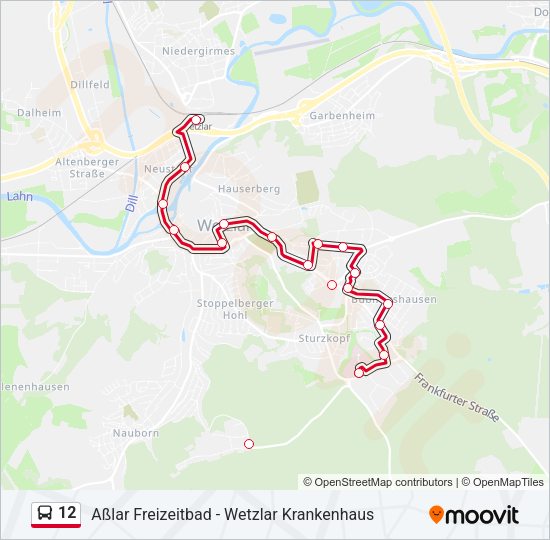 12 Bus Line Map