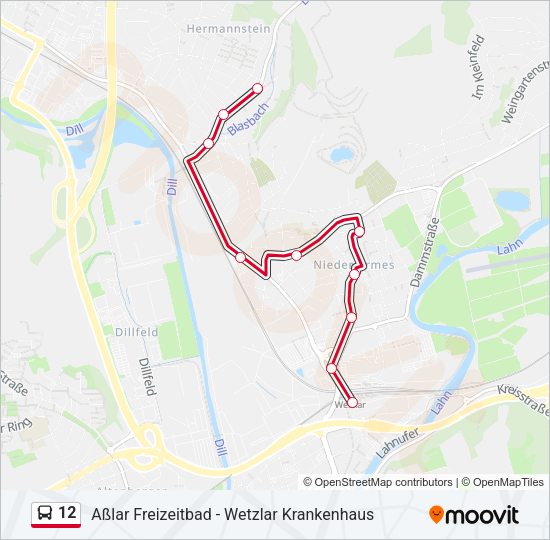 12 Bus Line Map