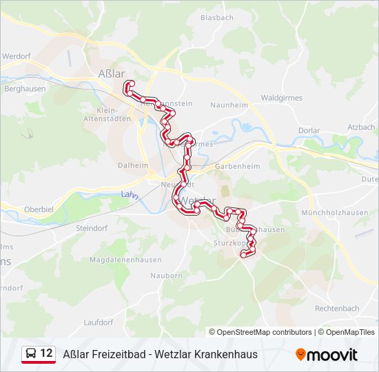 12 Bus Line Map