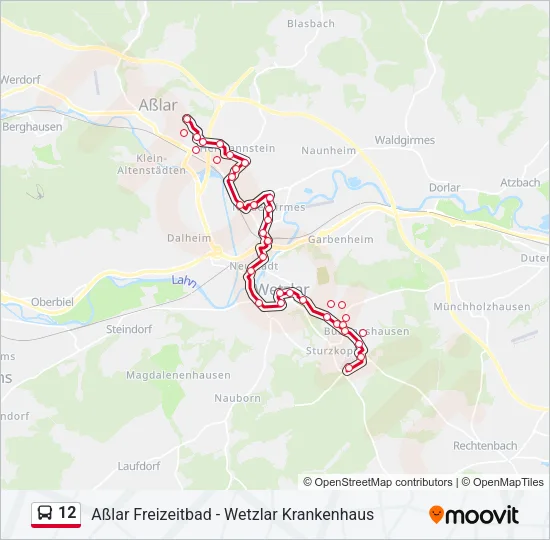 12 Bus Line Map