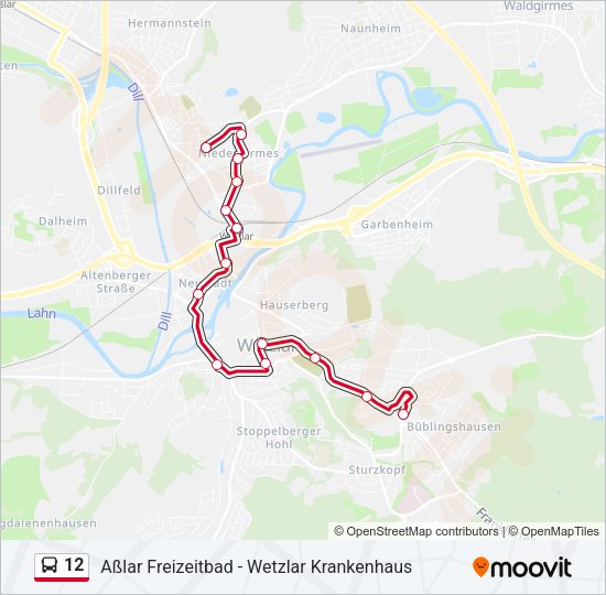 12 Bus Line Map