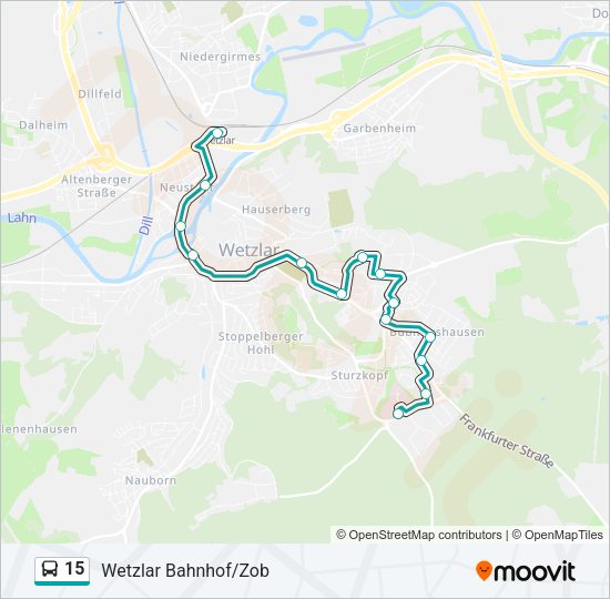 15 Bus Line Map
