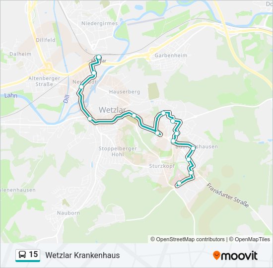 15 Bus Line Map