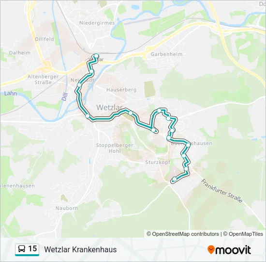 15 Bus Line Map