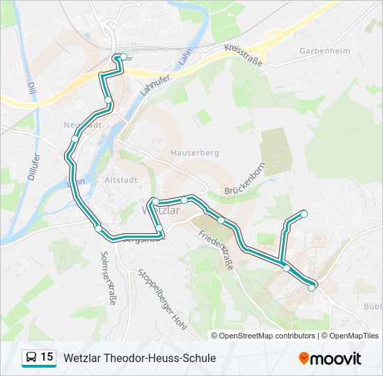 15 Bus Line Map