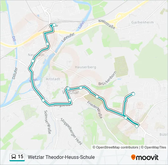 15 Bus Line Map