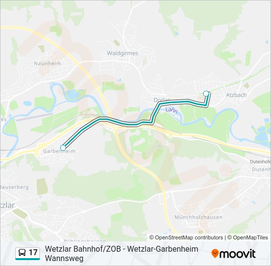 17 Bus Line Map