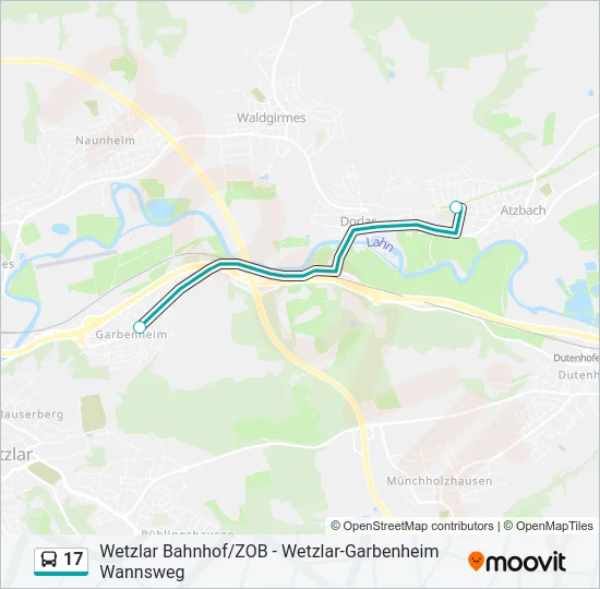 17 Bus Line Map