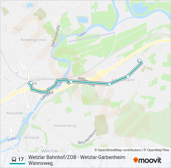 17 Bus Line Map