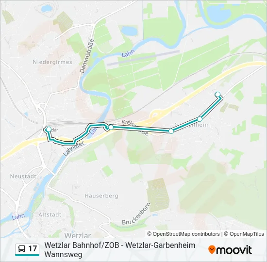 17 Bus Line Map