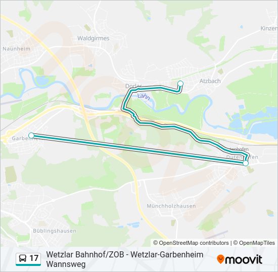 17 Bus Line Map