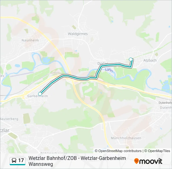 17 Bus Line Map