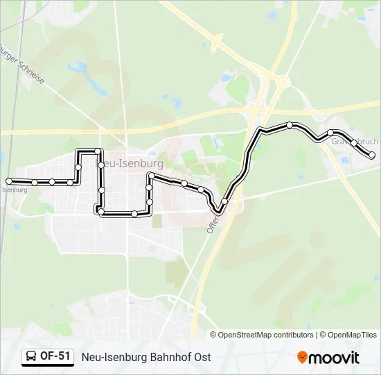 OF-51 Bus Line Map