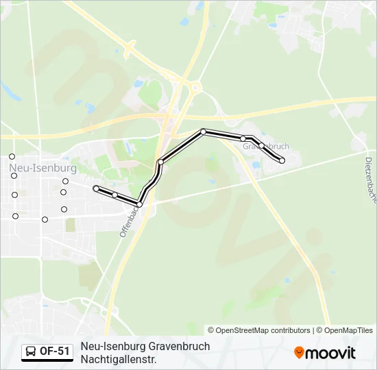 OF-51 Bus Line Map