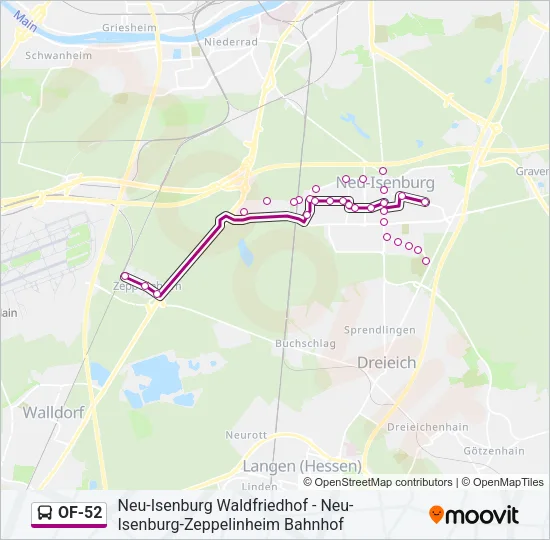 OF-52 Bus Line Map