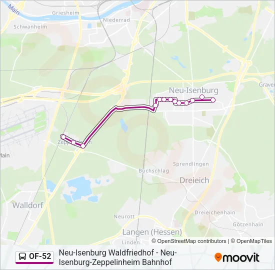OF-52 Bus Line Map