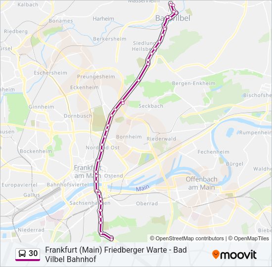 30 Bus Line Map