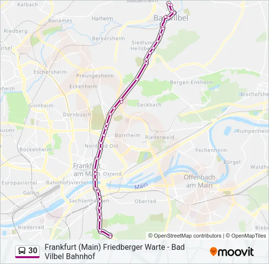 30 Bus Line Map