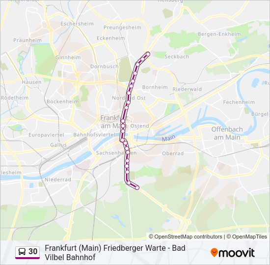 30 Bus Line Map