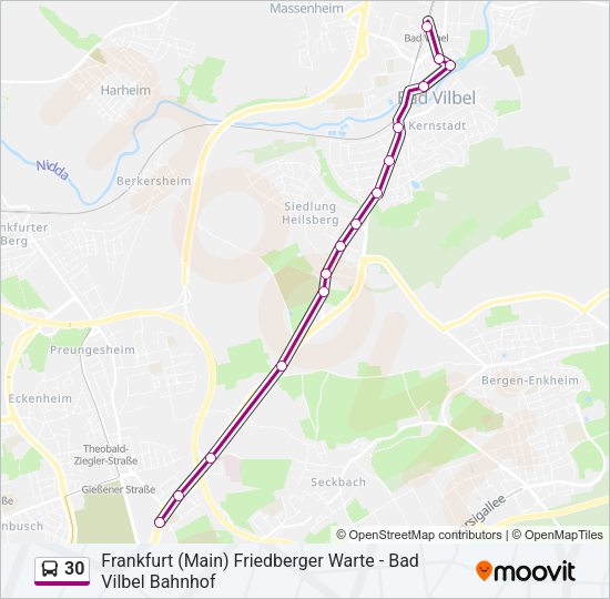 30 Bus Line Map