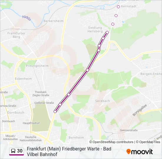 30 Bus Line Map