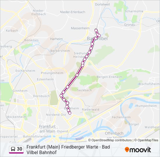 30 Bus Line Map