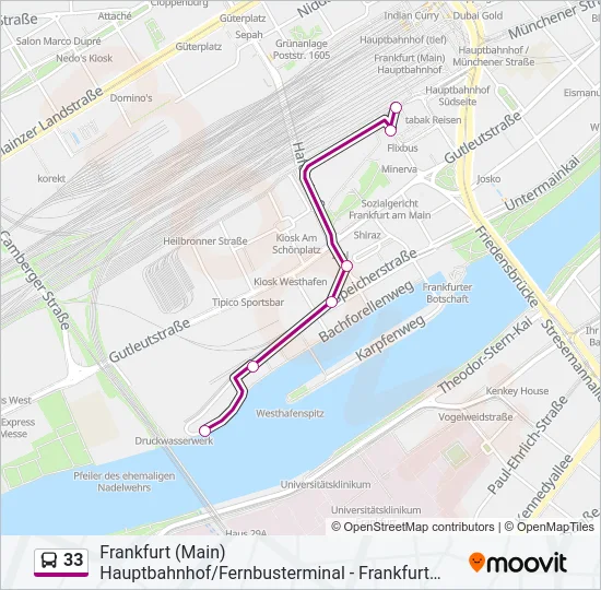 33 Bus Line Map