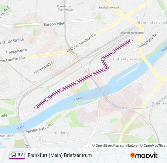 37 Bus Line Map