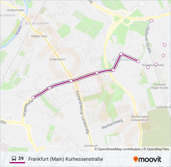 39 Bus Line Map