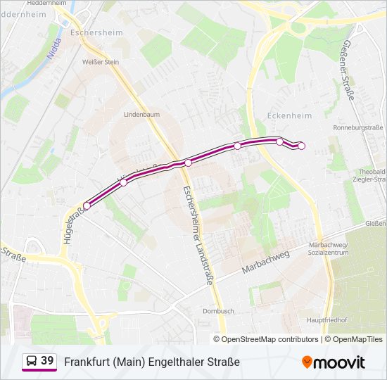 39 Bus Line Map