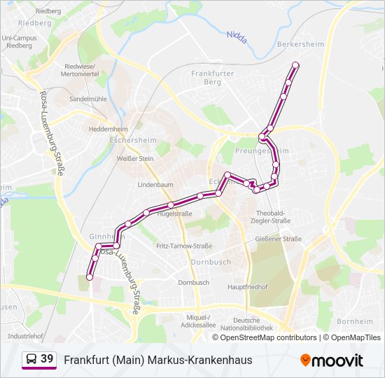 39 Bus Line Map