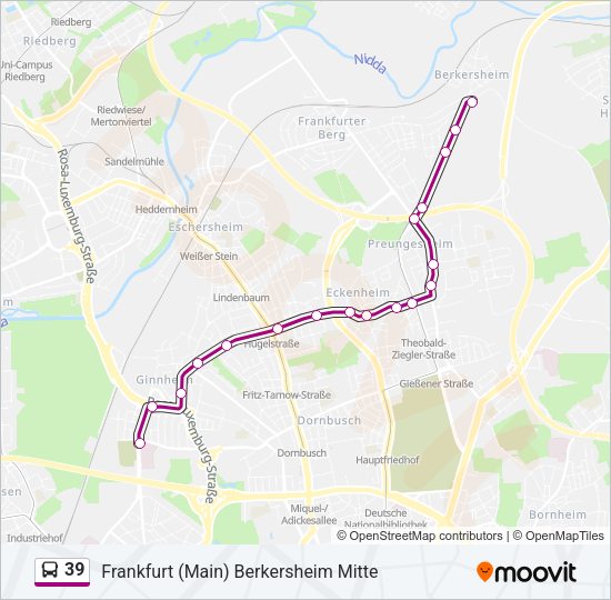 39 Bus Line Map