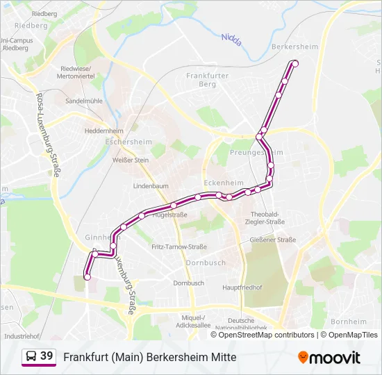 39 Bus Line Map