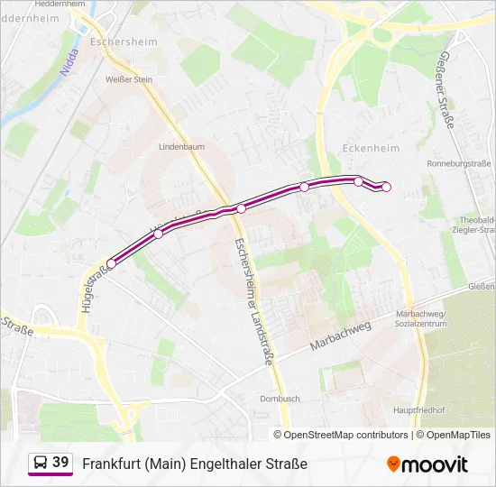 39 Bus Line Map