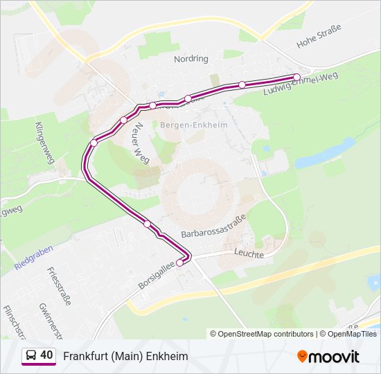 40 Bus Line Map