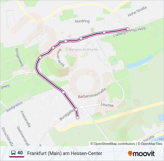 40 Bus Line Map