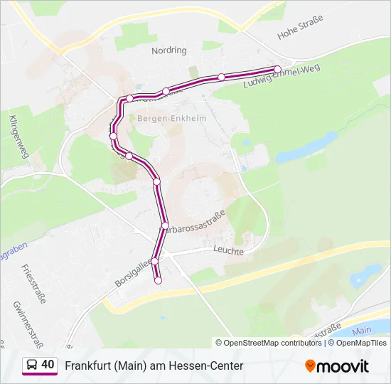 40 Bus Line Map