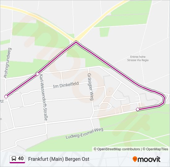 40 Bus Line Map