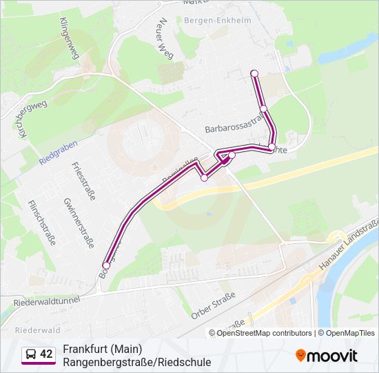 42 Bus Line Map