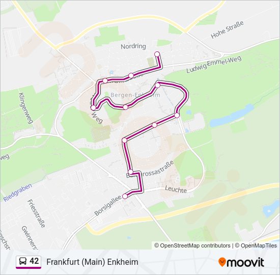 42 Bus Line Map