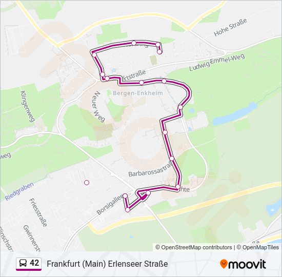 42 Bus Line Map
