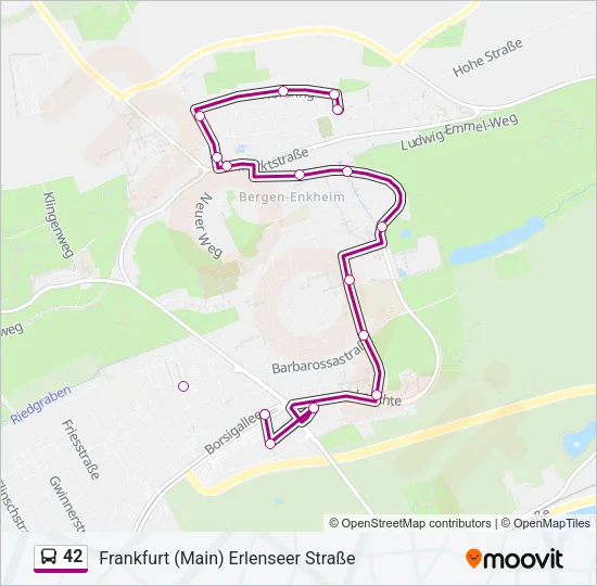 42 Bus Line Map