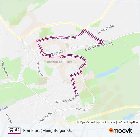 42 Bus Line Map